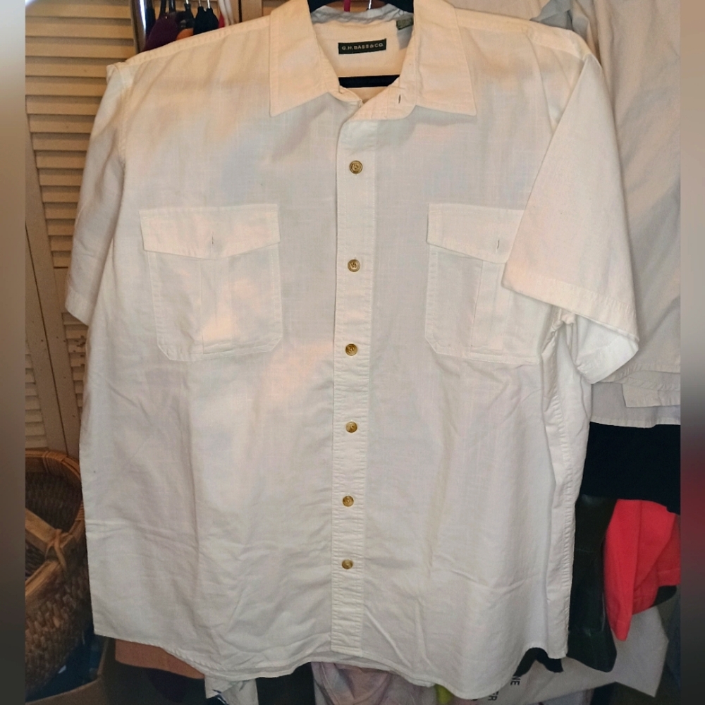 Men's White Button Down Dress Shirt